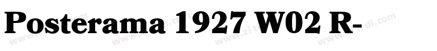 Posterama 1927 W02 R字体转换